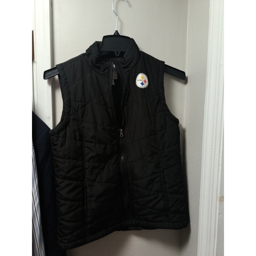Women's Medium NFL Team Apparel Pittsburgh Steelers Vest Black